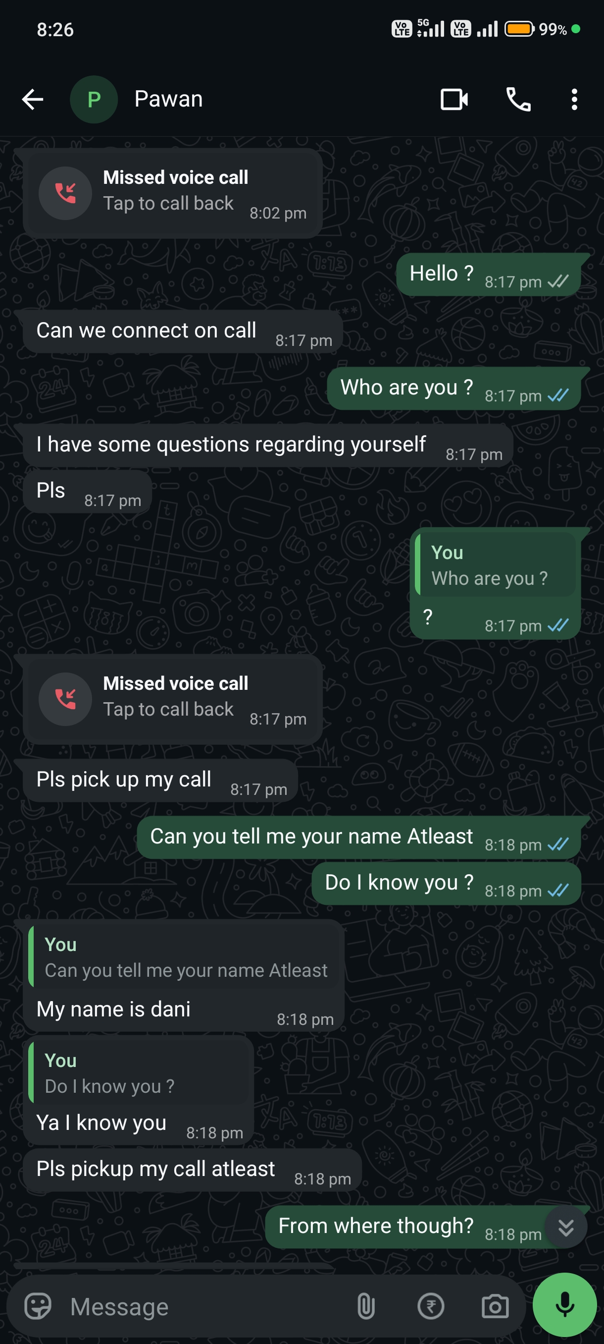 WhatsApp evidence 1